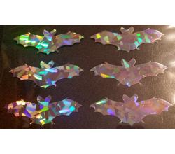 6 Buegelpailletten Fledermaeuse Hologramm splitt